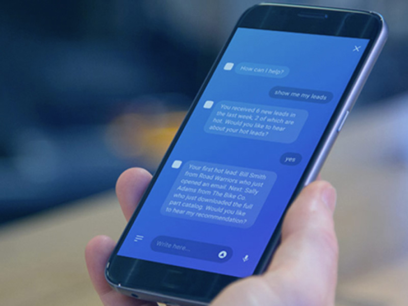 Facebook mobile app in hand